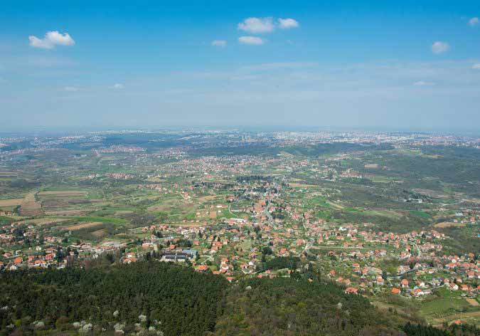 panoramski pogled sa avalskog tornja