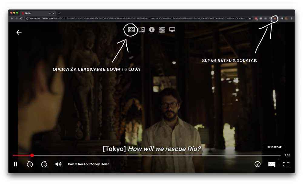 kako dodati titlove na netflix