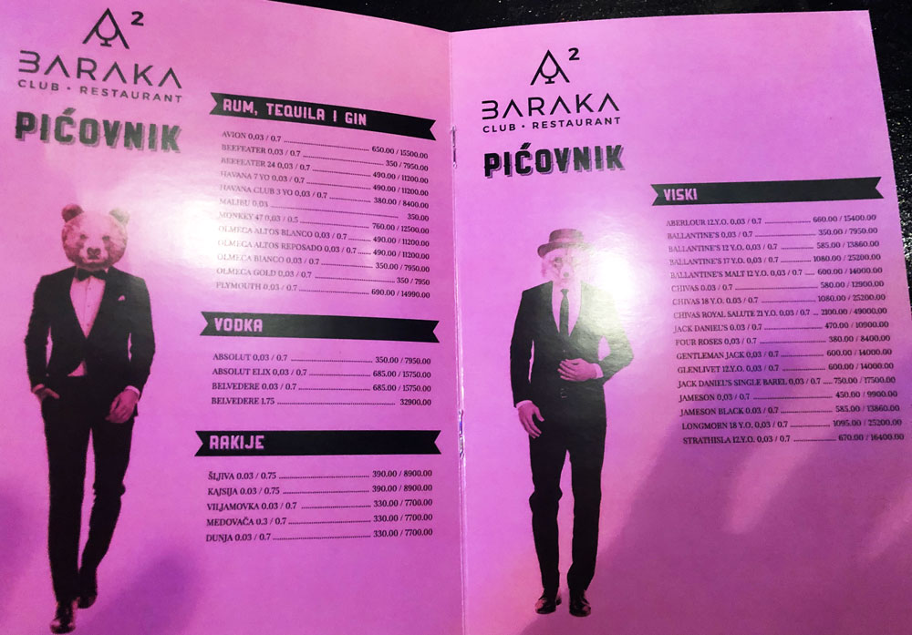 baraka cenovnik