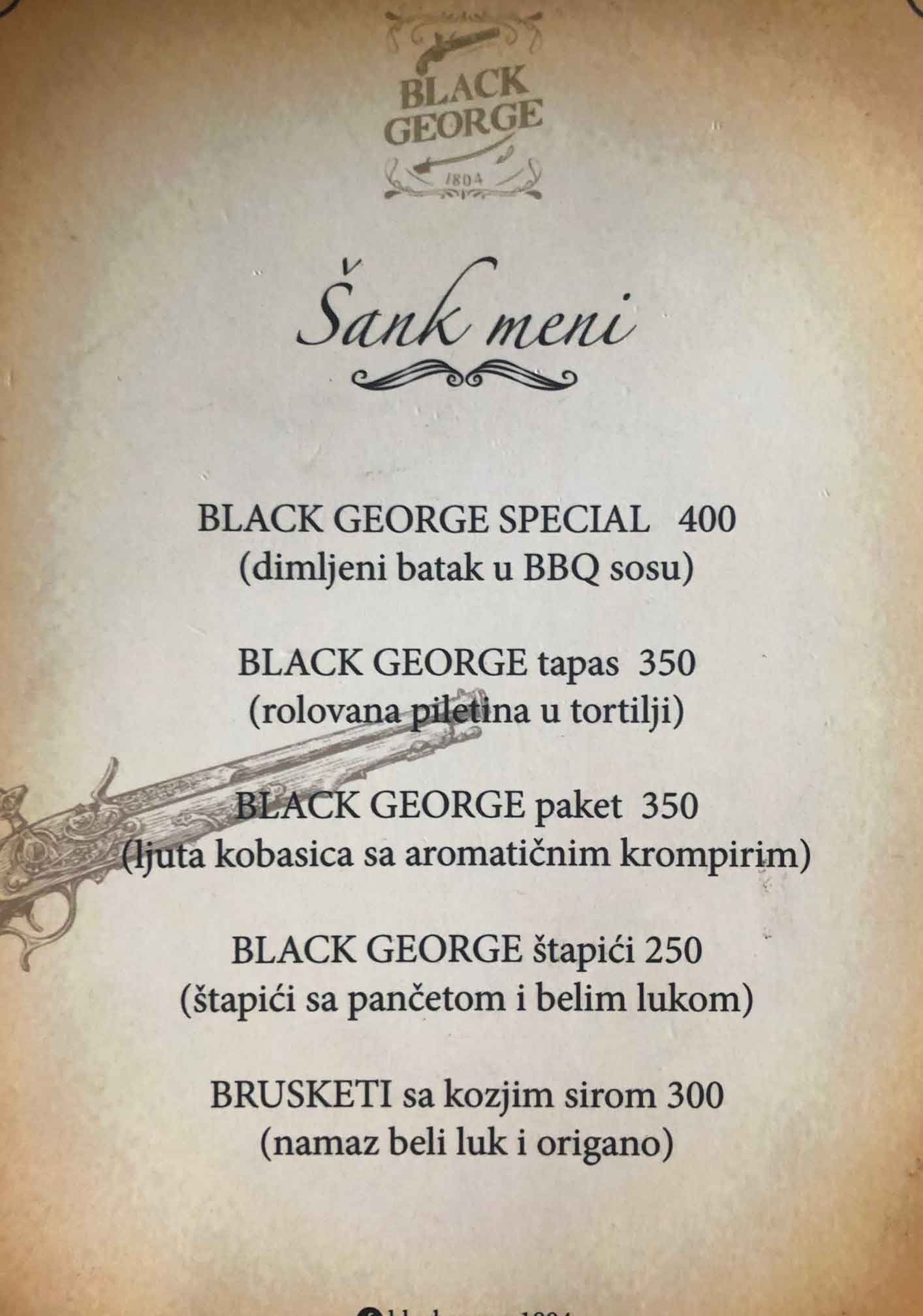 restoran black george cenovnik