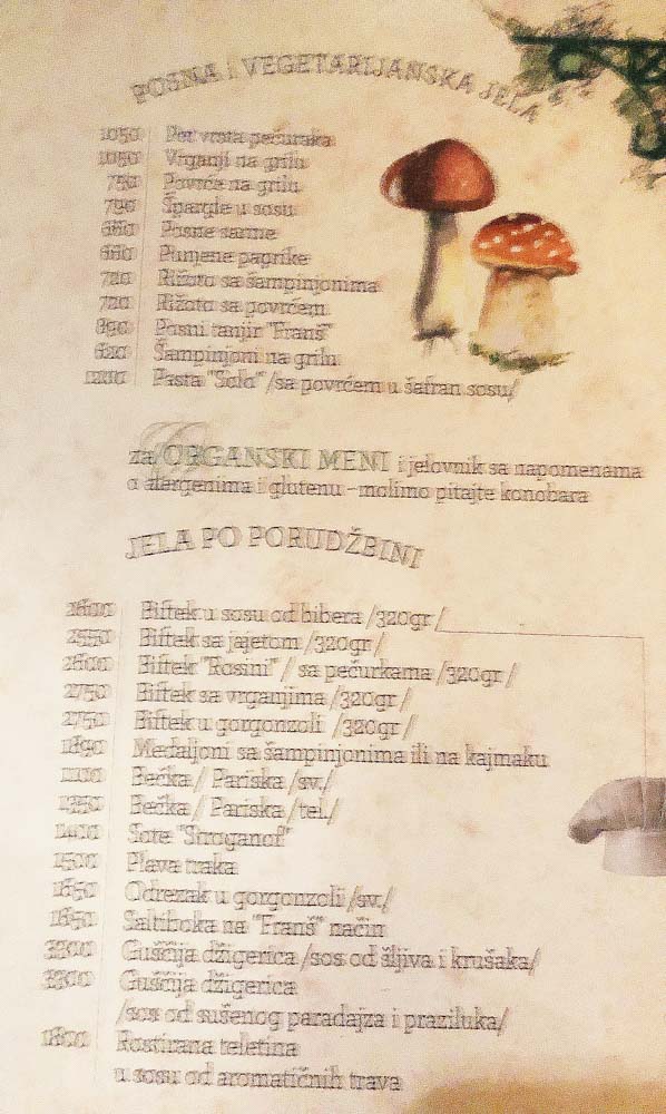 Restoran Frans Cenovnik