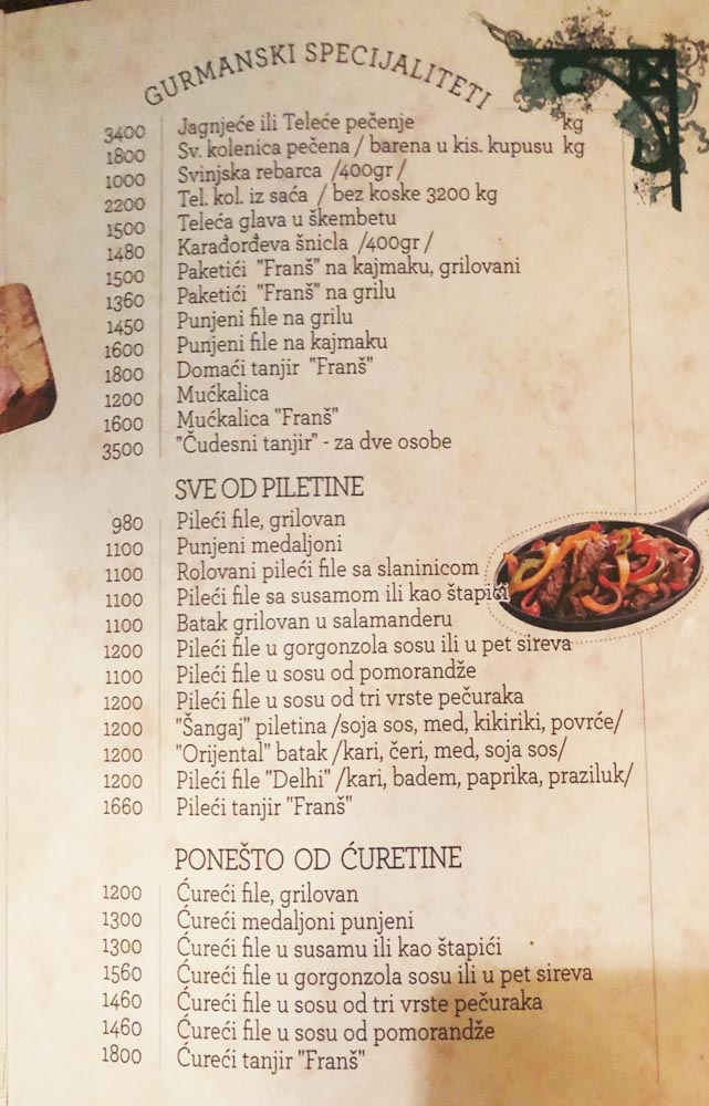 Restoran Frans Cenovnik