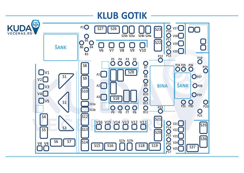 KLUB GOTIK MAPA