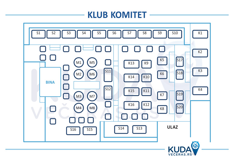 klub komitet mapa sedenja