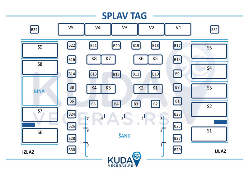 mapa splav tag