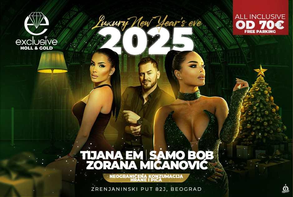 Nova godina 2025 u Exclusive Hollu - Zorana Mićanović, Samo Bob i Tijana Em