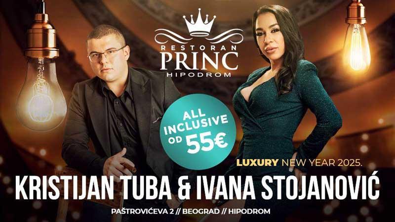 Kristijan Tuba i Ivana Stojanović u restoranu Princ za doček 2025