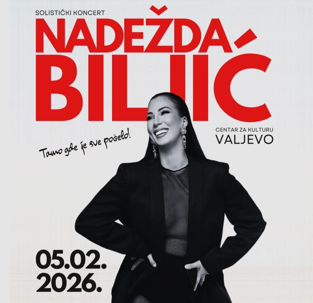 Tamo gde je sve počelo - Veliki solistički koncert Nadežde Biljić 05. februara u Valjevu