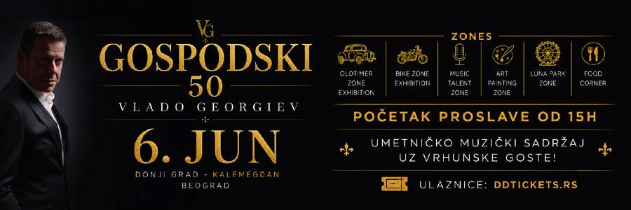 Vlado Georgiev na Kalemegdanu slavi 50. rođendan - 'Gospodski 50' kao koncert, jubilej i veliko muzičko druženje