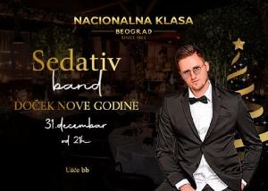 Doček Nove godine 2023. restoran Ušće Nacionalna klasa, Sedativ band