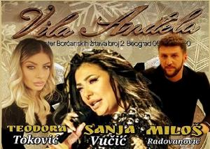 Sanja Vučić, Miloš Radovanović i Teodora Toković  doček u Vili Anđela
